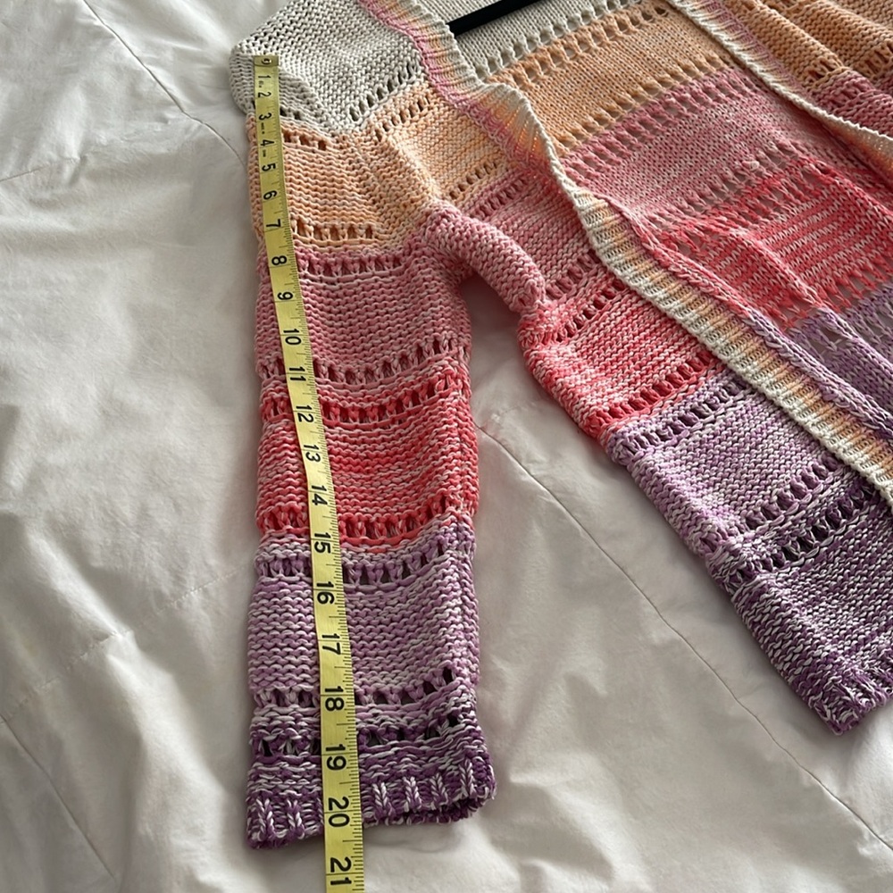 Ruby Rd. Open Multicolored Knit Cardigan - Picture 8 of 10